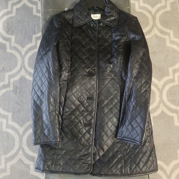"Neiman Marcus" Quilted Leather Jacket