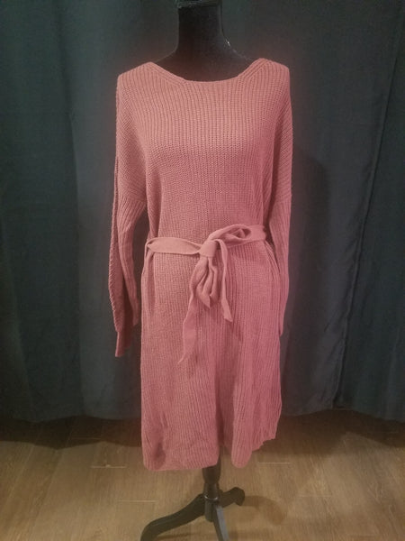 "Warm Threads" Knit Dress- Rose