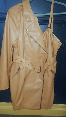 "Biker" Faux Leather Dress